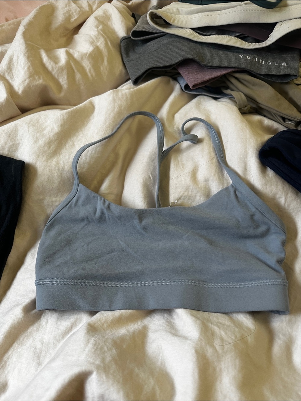 lululemon athletica Light Blue Strappy Sports Bra
